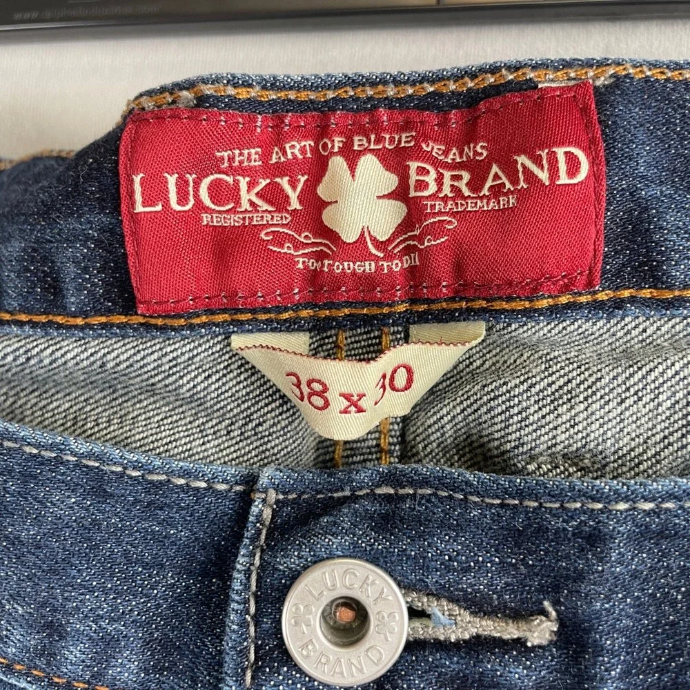 Lucky Brand Mens 361 Vintage Straight Blue Jeans 38x28.5 Stretch Denim Classic